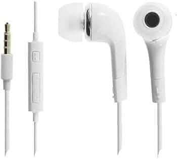DVTECH Super Bass Wired Stereo Earphone Hands-Free with Mic, 3.5mm, (White)