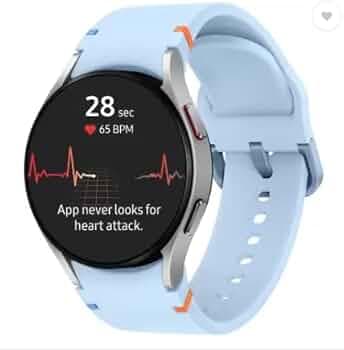 Samsung Galaxy Watch FE, 40mm BT, Sapphire Crystal Display, Sleep Coach, Fall Detection (Silver Strap, Small)