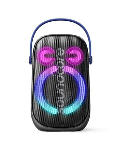 Anker soundcore Rave Neo 2 Portable Speaker with 80W Stereo Sound, PartyCast 2.0, Light Show, IPX7 Waterproof (Floats on Water) 18H Playtime, Customizable EQ & Bass Up for Party, Tailgating, Backyard