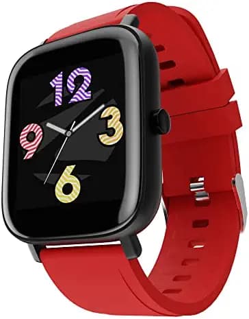 Zebronics FIT180CH Smart Watch, IP68 Waterproof, 12 Sports Modes, 1.39" (3.55cm) Display, Unisex Design, Heart Rate, SpO2, BP, SMS Text Call Notifications and Customizable Watch Faces (Black+ Red)