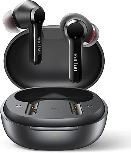 EarFun Wireless Earbuds, Air Pro 2 Hybrid Active Noise Cancelling Bluetooth Earphones, Bluetooth 5.2 Headphones with 6 Mics, in-Ear Detection, Ambient Mode, 34H Playtime, Wireless Charge, APP Control