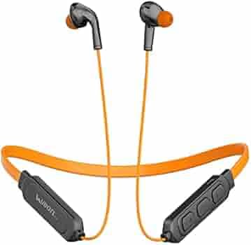 UBON Bluetooth Earphone CL-117, in Ear Wireless Neckband Up to 12 Hours Playtime, Lightweight & Flexible v5.0 Bluetooth Headset for Running, Gyming & Travelling (Orange)