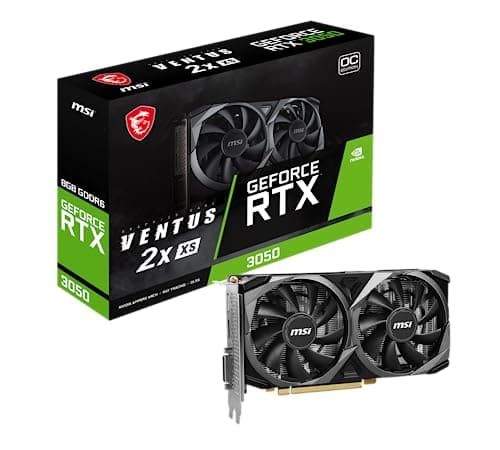MSI VGA GEFORCE RTX 3050 VENTUS 2X XS 8G OC RTX3050 8GB GDDR6 128B DX12 PCIE 4.0 X8 (1XDP 1XHDMI 1XDL-DVI-D) Graphics Card