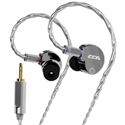 CCA Concept Kart Phoenix Dual Magnet Dynamic Driver IEMs, 10mm LCP Diaphragm, Harman-Tuned, Silver-Plated Detachable Cable, Wired in-Ear Monitors for ...