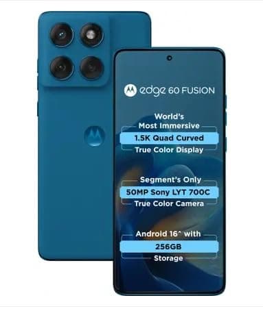 Motorola Edge 60 Fusion 5G (Pantone Mykonos Blue, 256 GB) (12 GB RAM)