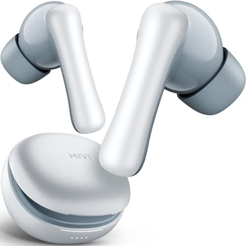 Mivi DuoPods i2 [Just Launched] True Wireless Earbuds, 45+ Hrs Playtime, HD Call Clarity, Fast Charging, Type C, 13mm Bass Drivers, IPX 4.0 Sweat Proo...