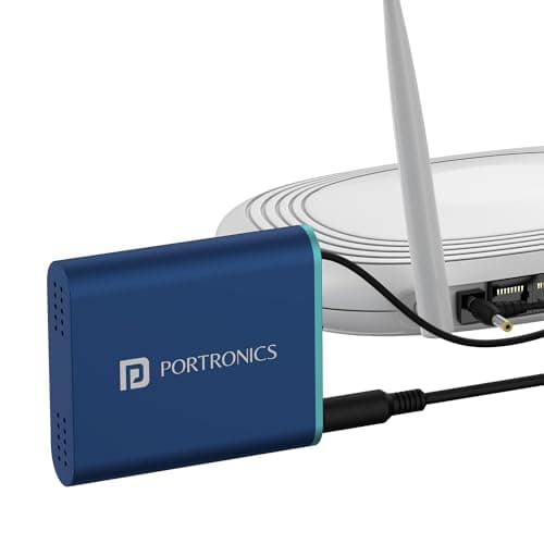 Portronics Power Plus Advanced 2000 mAh WiFi Router Power Bank, Design for 12v DC WiFi Router,Extended Backup Power Up to 4 Hours, Easy and Quick Inst...