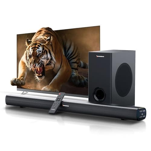 CrossBeats Blaze B600 Max 2.1 Home Theatre 325W Sound bar for TV with subwoofer| Remote Control | Bluetooth Speaker with Bass| Soundbar 3 EQ Modes, HD...