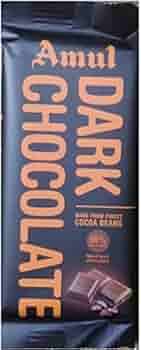 AMUL Dark Chocolate 40 GM Rs. 25/- (Pack of 20 - 1 Box)