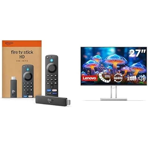 Lenovo L27-4C 27" FHD IPS 144Hz Monitor and Amazon Fire TV Stick HD (newest model) Combo, save extra