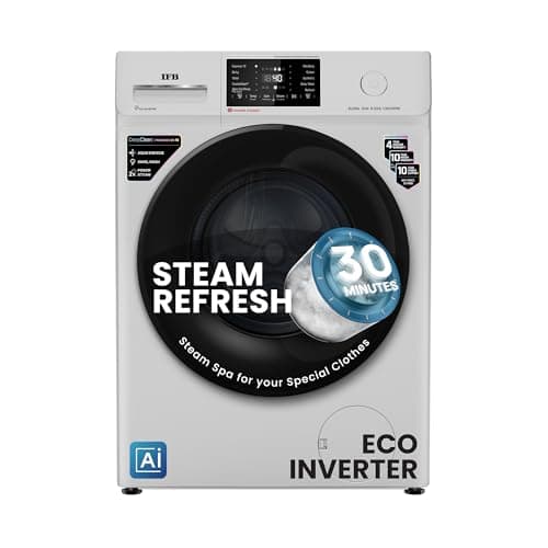 IFB 6.5 Kg 5 Star Powered by AI with 9 Swirl Wash, Fully Automatic Front Load Washing Machine (ELENA GXN 6510, Steam Refresh Program with Eco Inverter...