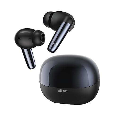 pTron Zenbuds Ultima in-Ear ANC Earbuds, 35dB Quietsound ANC, 4 Quadpro Mics w/AI-ENC Calls, 4D Panoramic Audio, Transparency Mode, 50Hrs Playtime, BT...