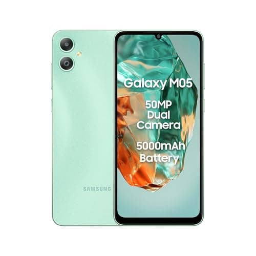 Samsung Galaxy M05 (Mint Green, 4GB RAM, 64 GB Storage) | 50MP Dual Camera | Bigger 6.7" HD+ Display | 5000mAh Battery | 25W Fast Charging | 2 Gen. OS...