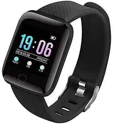 VALSH® Smart Watch D116 for Xiaomi Mi Note 9 Smart Watch LED with Activity Tracker, Heart Rate Sensor, Sleep Monitor and Basic Functionality for All Boys & Girls - Black