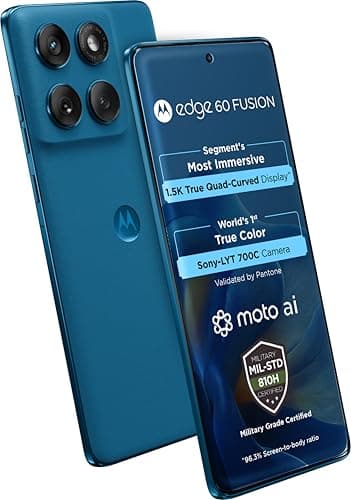 Motorola Edge 60 Fusion 5G (Pantone Mykonos Blue, 8GB RAM, 256GB Storage)