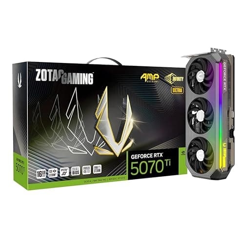 ZOTAC Gaming GeForce RTX 5070 Ti AMP Extreme Infinity Ultra Graphics Card - Black | 16 GB | DLSS 4 | GDDR7 | 256 bit | IceStorm 3.0 Advanced Cooling |...