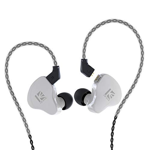 Yinyoo KBEAR KS1 Wired Earphone Super bass Boost, in Ear Earbud, Stereo HiFi Headphones, Great Resolution Passive Noise Cancellation, Dual Magnectic Circuit DD Detachable Cable(White Without mic)