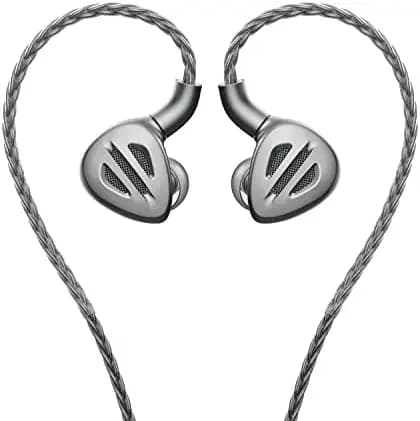 FiiO FH9 Earphone Wired Hi-Res Over-The-Ear 1DD+6BA MMCX Connectors High-Purity Monocrystalline Pure Silver Cable DLC (Titanium)