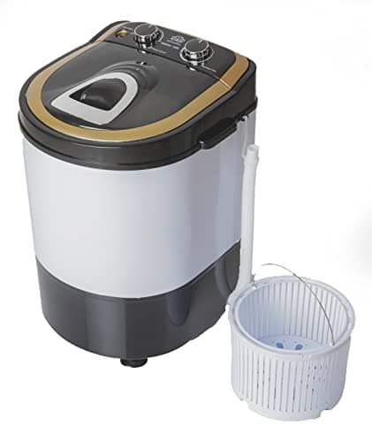 DMR Portable Semi Automatic Top-Loading Mini Washing Machine 3 kg -With Dryer Basket (DMR 30-1208 (W2Yr), Blk)