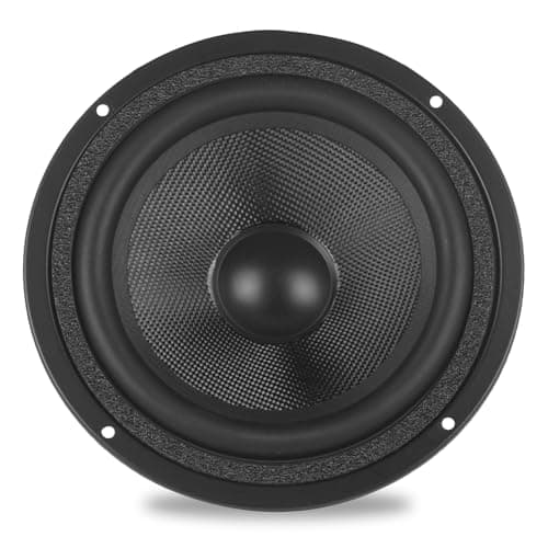 6.5 Inch Midbass Woofer - 8 Ohms 120 Watts Kevlar Cone Single Magnetic HiFi Driver Speakers for High-End Bookshelf, Center Channels & DIY Projects (2 ...