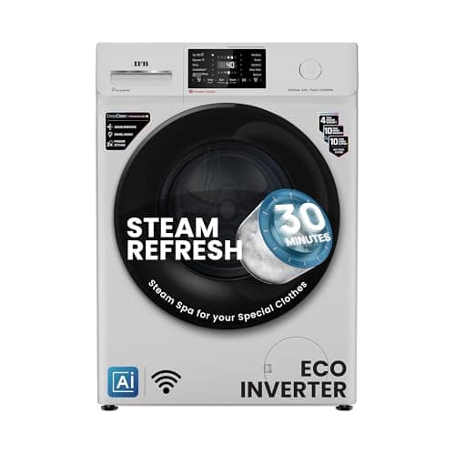 IFB 7 Kg 5 Star Powered by AI with 9 Swirl Wash, Wi-Fi, Fully Automatic Front Load Washing Machine (SERENA GXN 7012, Steam Refresh Program with Eco In...