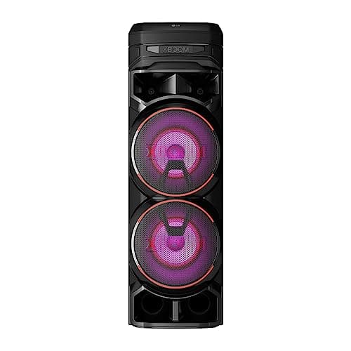 LG XBOOM RNC9 Party Speaker, Multi Color Lighting, Karaoke Feature, 1 Mic + 1 Guitar Input, Wireless Party Link, USB, Bluetooth Connection, XBOOM App