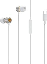 Portronics Conch 20 in-Ear Wired Earphone with Type-C Jack, Powerful Audio, Built-in Microphone, Tangle Resistant Cable(White)