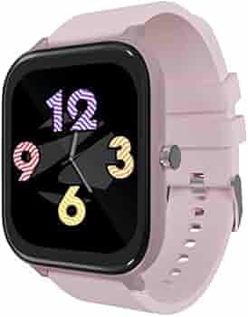 Zebronics ZEB-FIT8220CH Smart Watch with 4.3cm Large Square Touch Display, IP68 Waterproof, Heart Rate, BP, SpO2 Monitor,12 Sports Mode, Caller ID, All Notifications and Custom Watch face (Rose Gold)