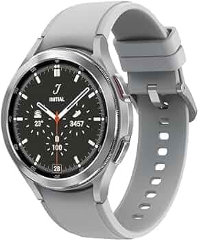 (Refurbished) SamsungGalaxy Watch4 Classic LTE (4.6cm, Silver, Compatible with Android only)