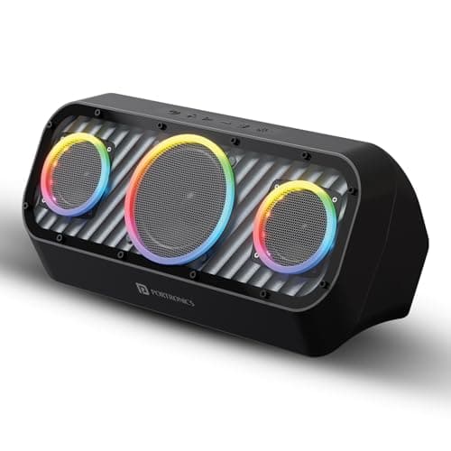 Portronics Microblast 60W HD Sound Portable Party Speaker With Bass Boost Technology, Upto 5 Hours Playtime, 2.1 Channel, RGB LED Lights, Bluetooth 5....
