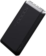 I Kall IKPB10 Digital LED Indicators 10000 mAh Lithium Polymer Portable Power Bank with Dual Input (Type C & USB) & Dual USB Output (Black)