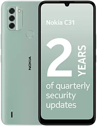 Nokia C31, 6.74” HD+ Display, 13+2+2 MP Rear & 5MP Front Google Camera, 3-Day Battery Life, Android 12 | Mint, 4+64GB