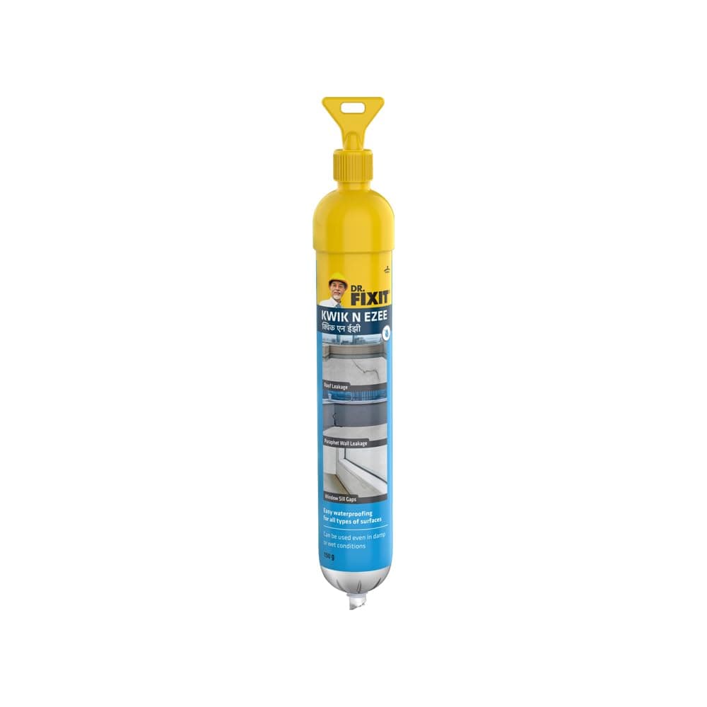 Dr Fixit Kwik N Ezee. Ready to Use Gap and Crack Filler, 150gm (White), DIY Waterproofing for Home Use, Tile Grout and Sealant for Tiles, Concrete, Metal, PVC, Wood, Suitable for Wet & Damp areas