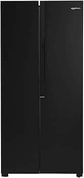 AmazonBasics 468 L Side-by-Side Refrigerator Appliance (Black)