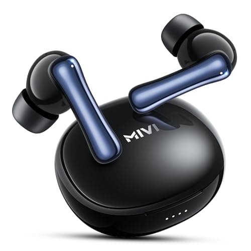 Mivi DuoPods i2 Pro Earbuds [New Launch]- InstaCharging for All Day Battery Life, Low Latency Gaming,Rich Bass,5.3 Bluetooth, Made in India