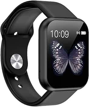 Bouncefit Fitness Band Smart Watch- Y68 D20 Water Proof Smart Watches SpO2 Full Touch Smartwatch with Workout Modes, Heart Rate Tracking, Sports Smart Watch for All Boys & Girls & Women - Black