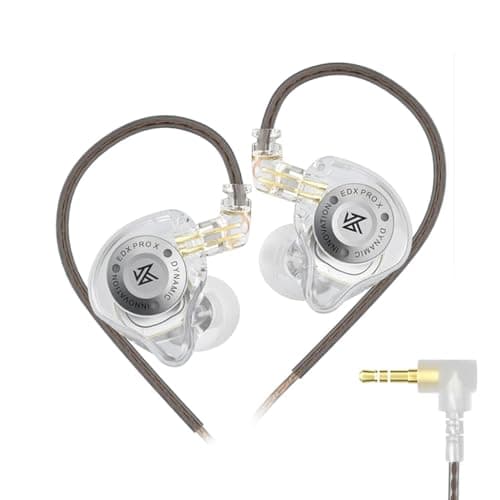 KZ EDX PRO X Wired IEM Without Mic, 10mm Super-Linear Dynamic Driver in-Ear Monitor, Detachable Cable Design Earphone, Professional-Grade Oxygen-Free ...