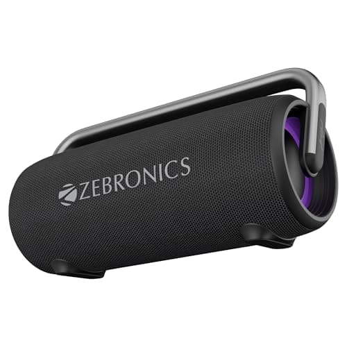 ZEBRONICS AXON 100 Portable Party Bluetooth Speaker, 90W RMS, Quad Drivers + Dual Passive Radiators, IPX5, Upto 6 Hours Playback, Rapid Charging, BT |...