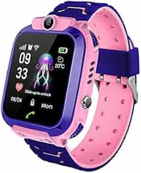 Sekyo S2 Smart Kids LBS Location Tracking Watch with Voice Calling, SOS, Remote Monitoring, Camera, Geo-Fencing (Pink)