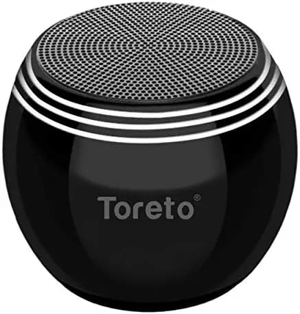 Toreto Pop Ultra Small Mini Boost Speaker, Portable Bluetooth Wireless Speaker 5W Stereo Sound, TWS, Bluetooth V5.0, Calling Function (Black, TOR-343)