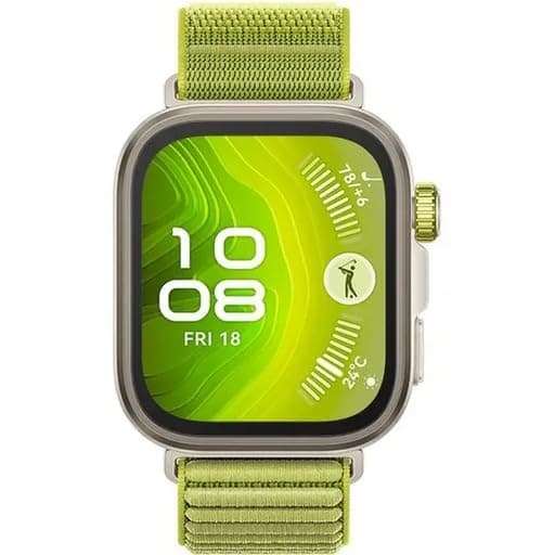 HUAWEI Watch FIT4 Pro Smartwatch, 1.82" Sapphire Display Titanium Alloy Bezel, Up to 10-Day Battery Life, Dual Band GPS, Golf Courses map, 40 m Free Diving, Compatible with Android iOS, Green