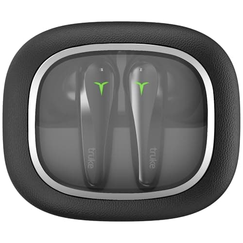 truke New Launch Crystal Dyno Leather Finish True Wireless in Ear Earbuds w/Spatial Audio, 70H Battery Fast Charge Ear Buds, 13mm Driver HiFi Sound TW...