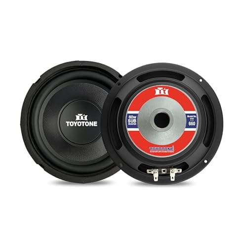TOYOTONE 6.5" HI-FI Subwoofer | Waterproof Coated Cone | Copper Coil of 8 Ohms | V3 Long Strokers | Rubber Edge | Y35 90 * 17 MM Magnet (6INCH-60W-IMP...