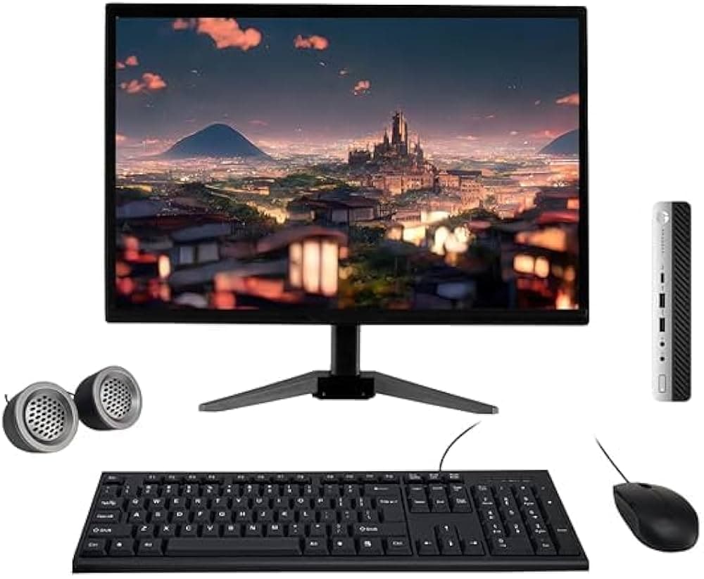 (Refurbished) HP ProDesk 19" HD All-in-One Desktop Computer Set (Intel Core i5 7th Gen| 16 GB DDR4 RAM| 512 GB SSD| 19" HD LED Monitor| KB & Mouse| Sp...