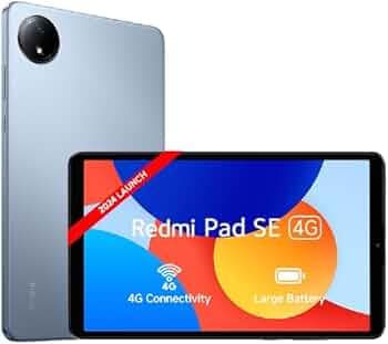 Redmi Pad SE Wi-Fi+4G Android Tablet, 4GB+64GB | Large 6650mAh(typ) Battery | FHD+ Display (8.7-inch/22.09cm)| (Ocean Blue, 4GB+64GB)