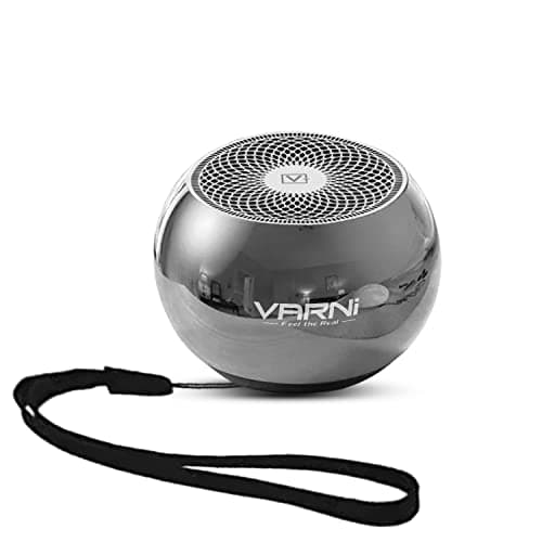 VARNI SP06 5W Stereo Wireless Bluetooth Speaker with Shake Function to Change Song, Metal Body, BT v5.0, Built-in HD Mic, 5Hours Playtime, One Click Button Use & Charging LED Light Indicator (Silver)