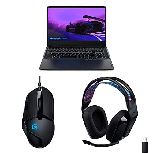 Lenovo Ideapad Gaming Laptop (AMD R5 5000 Series/8GB RAM & 512GB SSD Storage/1650 Graphics)+Logitech G402 Gaming Mouse+Logitech G535 Gaming Headset - Blue