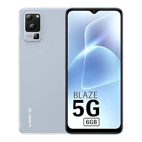 (Renewed) Lava Blaze 5G (Glass Blue, 6GB RAM, UFS 2.2 128GB Storage) | 5G Ready | 50MP AI Triple Camera | Upto 9GB Expandable RAM | Charger Included | Clean Android (No Bloatware)