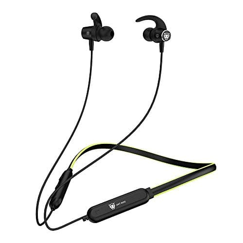 (Renewed) Ant Audio Wave Sports 540 Bluetooth Wireless Neckband in Ear Headphone with IPX5, Deep Bass Earbuds for Workout, Running, Gym, Office Work – Neon Green
