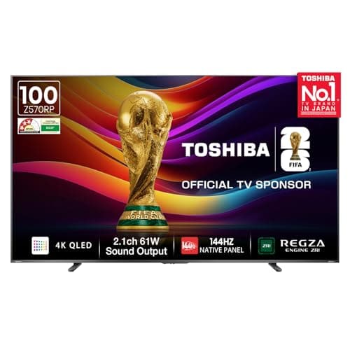 TOSHIBA 254 cm (100 inches) Z570RP Series 4K Ultra HD Smart QLED TV 100Z570RP